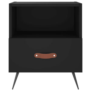 Comodini 2 pz Neri 40x35x47,5 cm in Legno Multistrato
