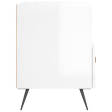 Load image into Gallery viewer, Comodini 2 pz Bianco Lucido 40x35x47,5 cm in Legno Multistrato