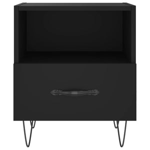 Comodini 2 pz Neri 40x35x47,5 cm in Legno Multistrato