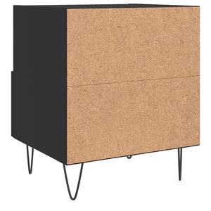 Comodini 2 pz Neri 40x35x47,5 cm in Legno Multistrato
