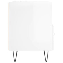 Load image into Gallery viewer, Comodini 2 pz Bianco Lucido 40x35x47,5 cm in Legno Multistrato