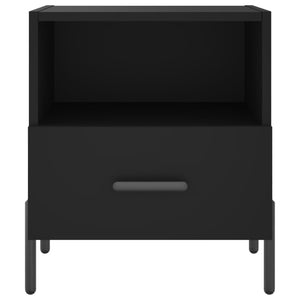 Comodini 2 pz Neri 40x35x47,5 cm in Legno Multistrato