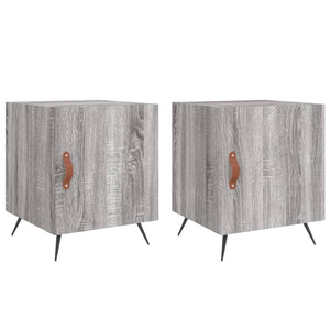 Comodini 2 pz Grigio Sonoma 40x40x50 cm in Legno Multistrato