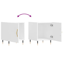 Carica l&#39;immagine nel visualizzatore di Gallery, Comodini 2 pz Bianchi 40x40x50 cm in Legno Multistrato