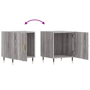 Comodini 2 pz Grigio Sonoma 40x40x50 cm in Legno Multistrato