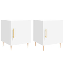 Carica l&#39;immagine nel visualizzatore di Gallery, Comodini 2 pz Bianchi 40x40x50 cm in Legno Multistrato