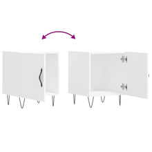 Load image into Gallery viewer, Comodini 2 pz Bianchi 40x40x50 cm in Legno Multistrato