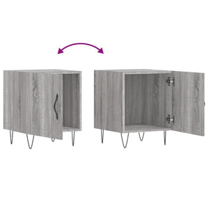 Comodini 2 pz Grigio Sonoma 40x40x50 cm in Legno Multistrato