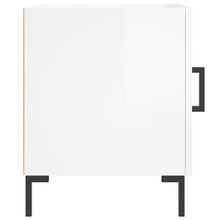 Load image into Gallery viewer, Comodini 2 pz Bianco Lucido 40x40x50 cm in Legno Multistrato