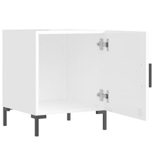 Load image into Gallery viewer, Comodini 2 pz Bianco Lucido 40x40x50 cm in Legno Multistrato