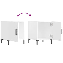 Load image into Gallery viewer, Comodini 2 pz Bianco Lucido 40x40x50 cm in Legno Multistrato