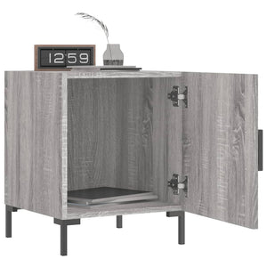 Comodini 2 pz Grigio Sonoma 40x40x50 cm in Legno Multistrato
