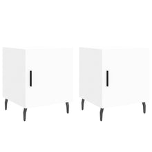 Carica l&#39;immagine nel visualizzatore di Gallery, Comodini 2 pz Bianchi 40x40x50 cm in Legno Multistrato