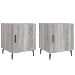 Comodini 2 pz Grigio Sonoma 40x40x50 cm in Legno Multistrato