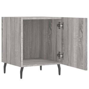 Comodini 2 pz Grigio Sonoma 40x40x50 cm in Legno Multistrato