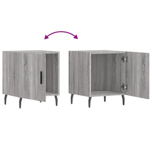 Comodini 2 pz Grigio Sonoma 40x40x50 cm in Legno Multistrato