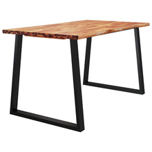Carica l&#39;immagine nel visualizzatore di Gallery, Tavolo da Pranzo Bordi Vivi 140x80x75 cm Legno Massello Acacia