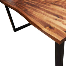Carica l&#39;immagine nel visualizzatore di Gallery, Tavolo da Pranzo Bordi Vivi 140x80x75 cm Legno Massello Acacia
