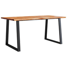 Carica l&#39;immagine nel visualizzatore di Gallery, Tavolo da Pranzo Bordi Vivi 160x80x75 cm Legno Massello Acacia