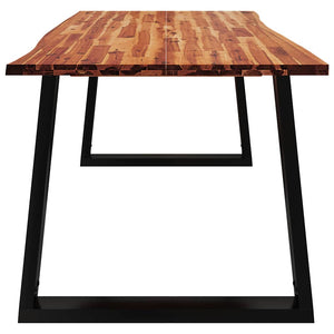 Tavolo da Pranzo Bordi Vivi 180x90x75 cm Legno Massello Acacia