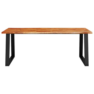 Tavolo da Pranzo Bordi Vivi 200x90x75 cm Legno Massello Acacia