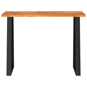 Mobiletto Consolle Bordi Vivi 110x35x80 cm Legno Massello Acacia