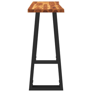 Mobiletto Consolle Bordi Vivi 110x35x80 cm Legno Massello Acacia