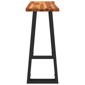 Mobiletto Consolle Bordi Vivi 110x35x80 cm Legno Massello Acacia