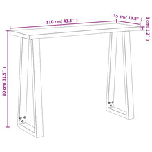 Load image into Gallery viewer, Mobiletto Consolle Bordi Vivi 110x35x80 cm Legno Massello Acacia