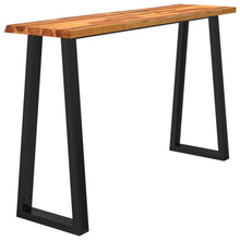 Laden Sie das Bild in den Galerie-Viewer, Mobiletto Consolle Bordi Vivi 140x40x80 cm Legno Massello Acacia