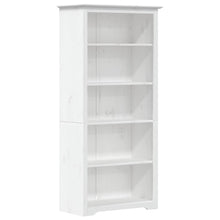 Charger l&#39;image dans la galerie, Libreria BODO 5 Ripiani 82x40x173 cm Legno Massello Pino Bianco
