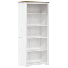 Charger l&#39;image dans la galerie, Libreria BODO 5 Ripiani 82x40x173cm Legno Massello Pino Marrone