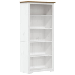 Libreria BODO 5 Ripiani 82x40x173cm Legno Massello Pino Marrone
