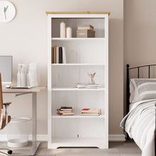 Charger l&#39;image dans la galerie, Libreria BODO 5 Ripiani 82x40x173cm Legno Massello Pino Marrone