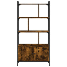 Carica l&#39;immagine nel visualizzatore di Gallery, Libreria con 2 Ante Rovere Fumo 76,5x30x154,5cm Legno Multistrato