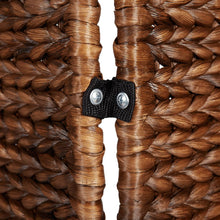 Carica l&#39;immagine nel visualizzatore di Gallery, Separè 3 Pannelli Marrone 122x180cm in Giacinto d&#39;Acqua e metallo