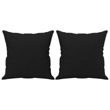Carica l&#39;immagine nel visualizzatore di Gallery, Divano a 2 Posti con 2 Cuscini Decorativi Nero 140 cm Tessuto Microfibra