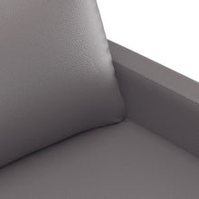 Carica l&#39;immagine nel visualizzatore di Gallery, Set 2 Divani + Pouf Poggiapiedi Grigio Scuro in Similpelle