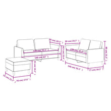 Carica l&#39;immagine nel visualizzatore di Gallery, Set 2 Divani + Pouf Poggiapiedi con Cuscini Nero in Similpelle