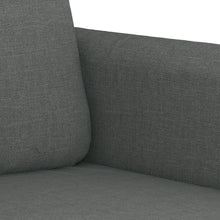 Carica l&#39;immagine nel visualizzatore di Gallery, Set 2 Divani + Pouf Poggiapiedi con Cuscini Grigio Scuro in Tessuto