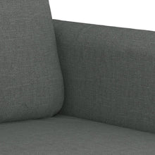 Carica l&#39;immagine nel visualizzatore di Gallery, Set 2 Divani + Pouf Poggiapiedi con Cuscini Grigio Scuro in Tessuto