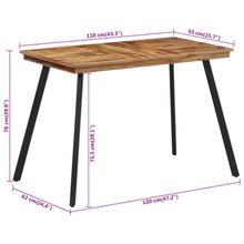 Indlæs billede til gallerivisning Tavolo da Pranzo 120x62x76 cm in Legno Massello di Teak