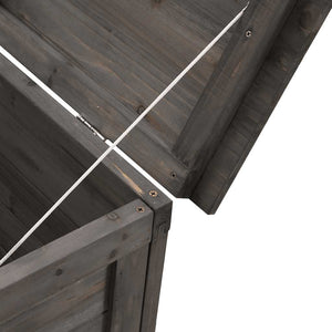 Baule da Giardino 150x50x56,5 cm in Massello di Abete Antracite