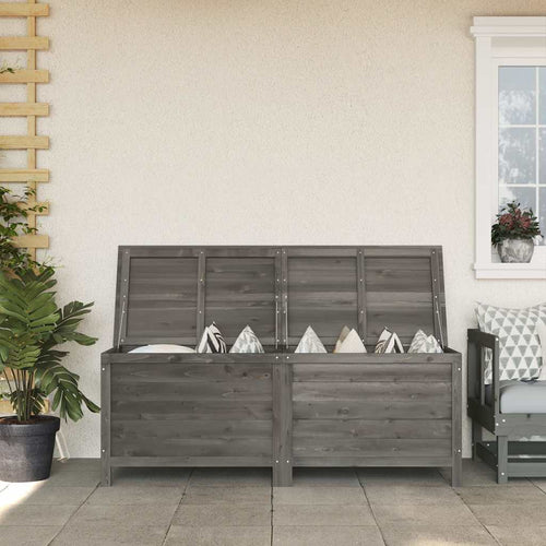 Baule da Giardino 150x50x56,5 cm in Massello di Abete Antracite