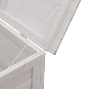 Baule da Giardino 198,5x50x56,5 cm in Massello di Abete Bianco