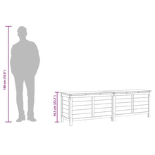 Carica l&#39;immagine nel visualizzatore di Gallery, Baule da Giardino Marrone 198,5x50x56,5 cm in Massello di Abete