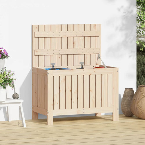 Baule da Giardino 76x42,5x54 cm in  Massello di Pino Naturale