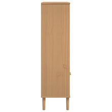 Carica l&#39;immagine nel visualizzatore di Gallery, Libreria con 2 ante Rattan Marrone 90x35x130 cm Legno Pino