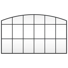 Carica l&#39;immagine nel visualizzatore di Gallery, Specchio da Parete Nero 100x60 cm Arco in Ferro