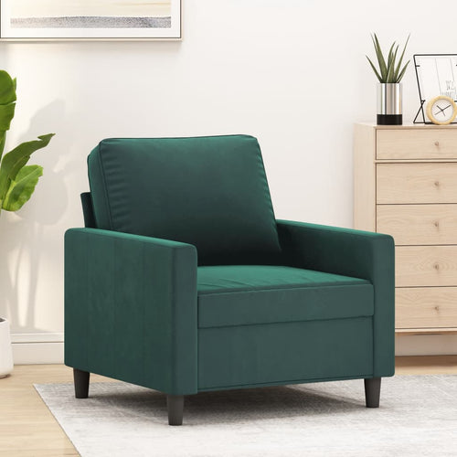 Poltrona Verde Scuro 60 cm Velluto